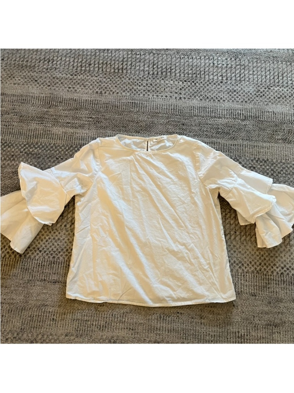 beachlunchlounge Cream Short Sleeve Crewneck Blouse
